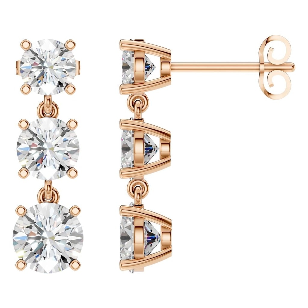 EA-6478 Rose Gold Earrings SET - Main View