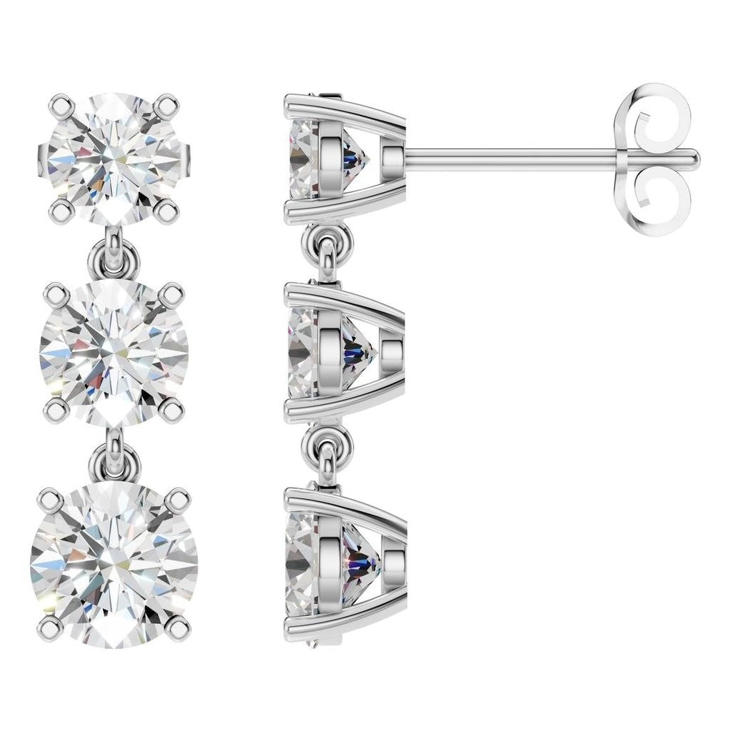 EA-6478 White Gold Earrings SET - Main View