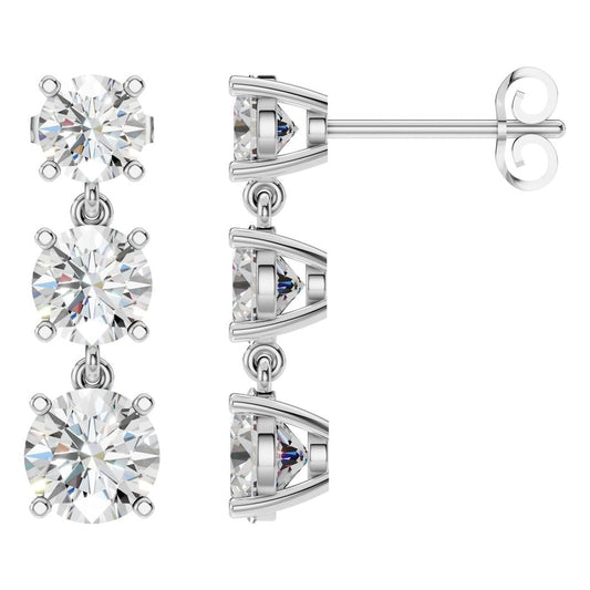 EA-6478 White Gold Earrings SET - Main View