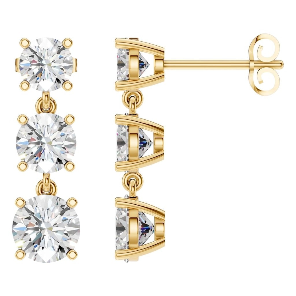 EA-6478 Yellow Gold Earrings SET - Main View