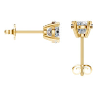 EA-6478 Yellow Gold Earrings SET - BACK