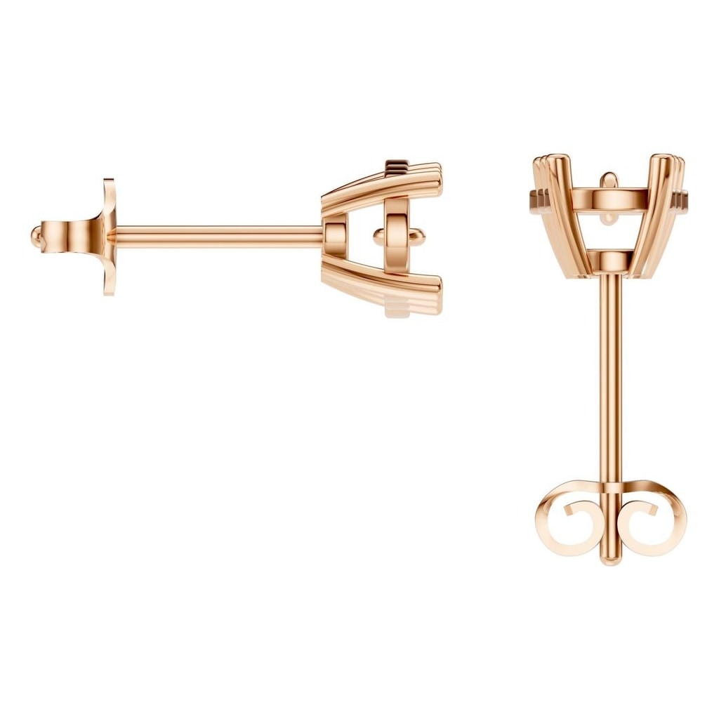 EA-6478 Rose Gold Earrings UNSET - BACK