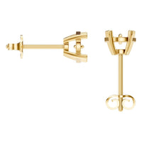 EA-6478 Yellow Gold Earrings UNSET - BACK