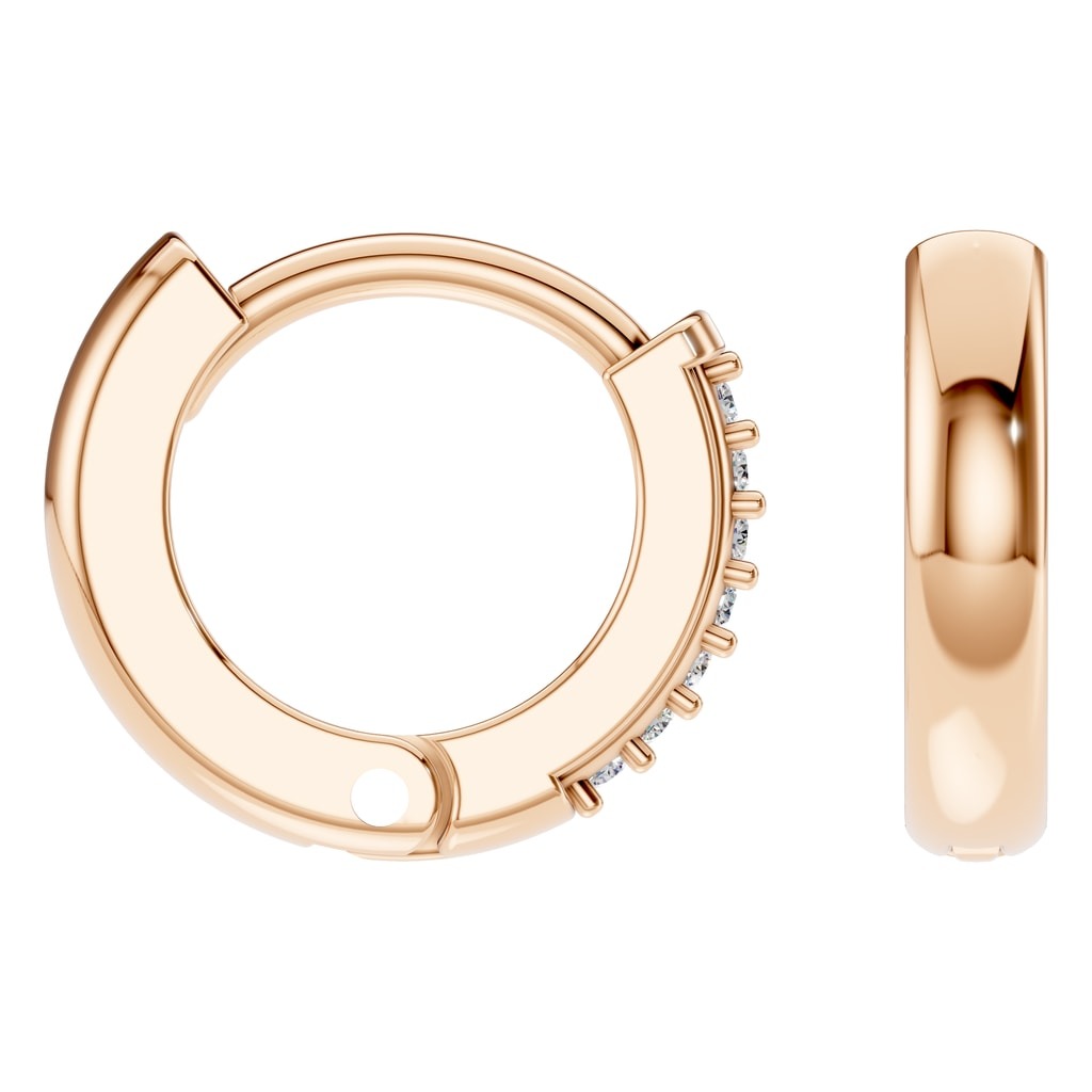 EA-7494 Rose Gold Earrings SET - Angle View