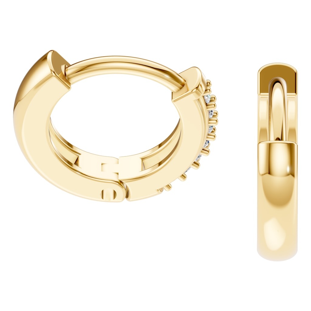 EA-7494 Yellow Gold Earrings SET - Side View