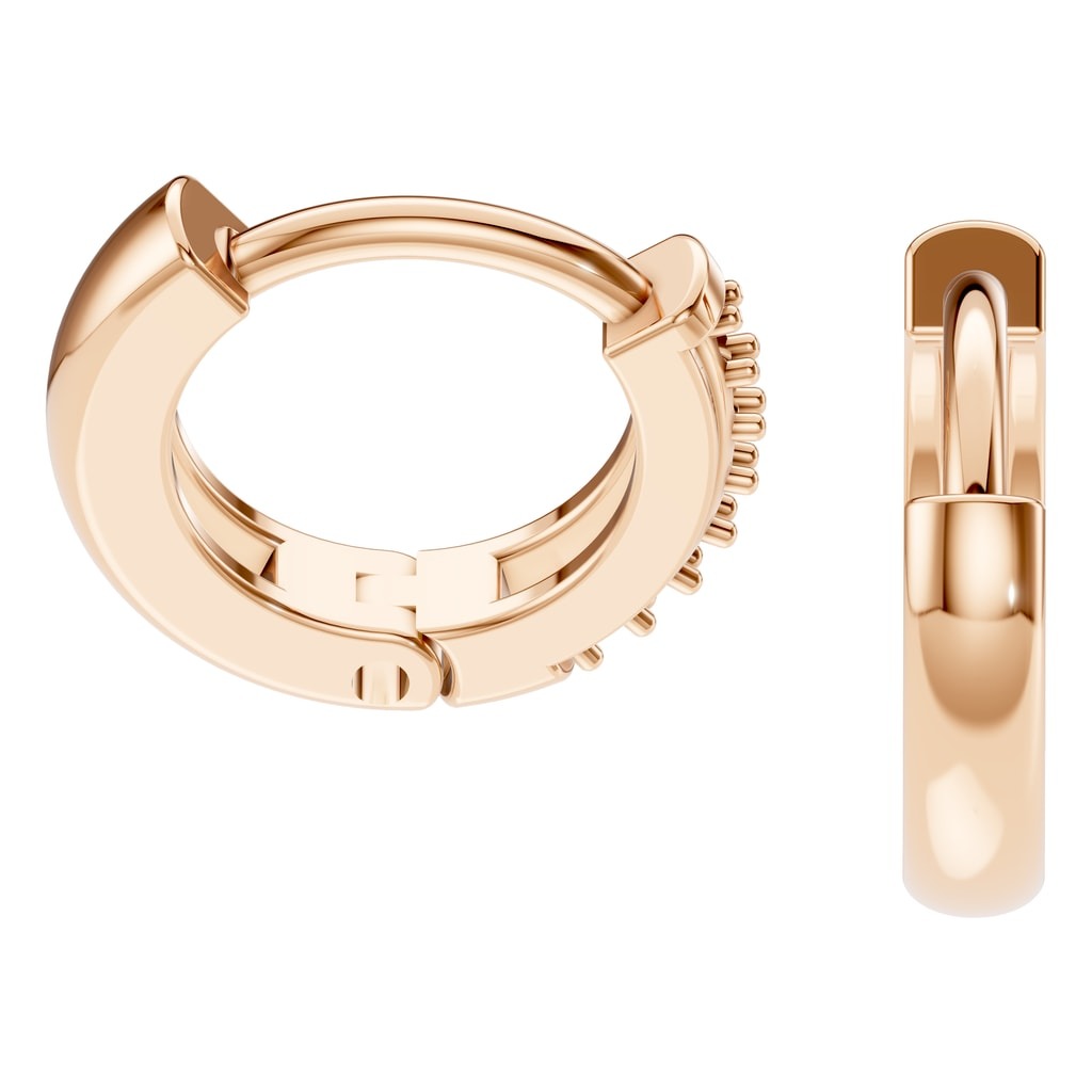EA-7494 Rose Gold Earrings UNSET - Side View