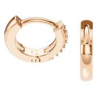 EA-7494 Rose Gold Earrings UNSET - Side View