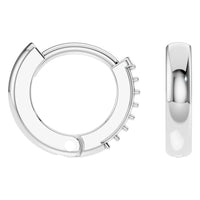 EA-7494 White Gold Earrings UNSET - Angle View