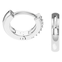 EA-7494 White Gold Earrings UNSET - Side View