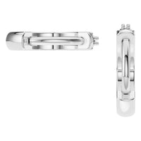 EA-7494 White Gold Earrings UNSET - Back View
