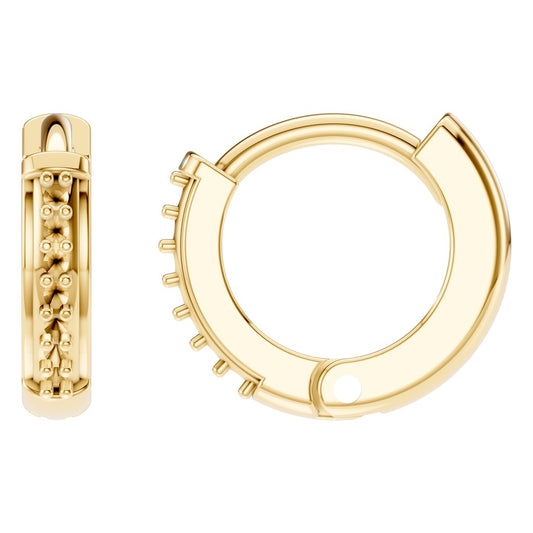 EA-7494 Yellow Gold Earrings UNSET - Main View