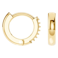 EA-7494 Yellow Gold Earrings UNSET - Angle View