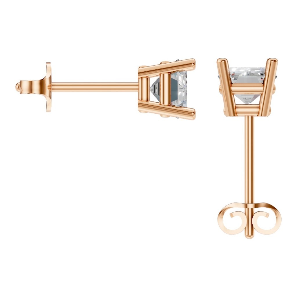 EA-7845 Rose Gold Earrings SET - BACK