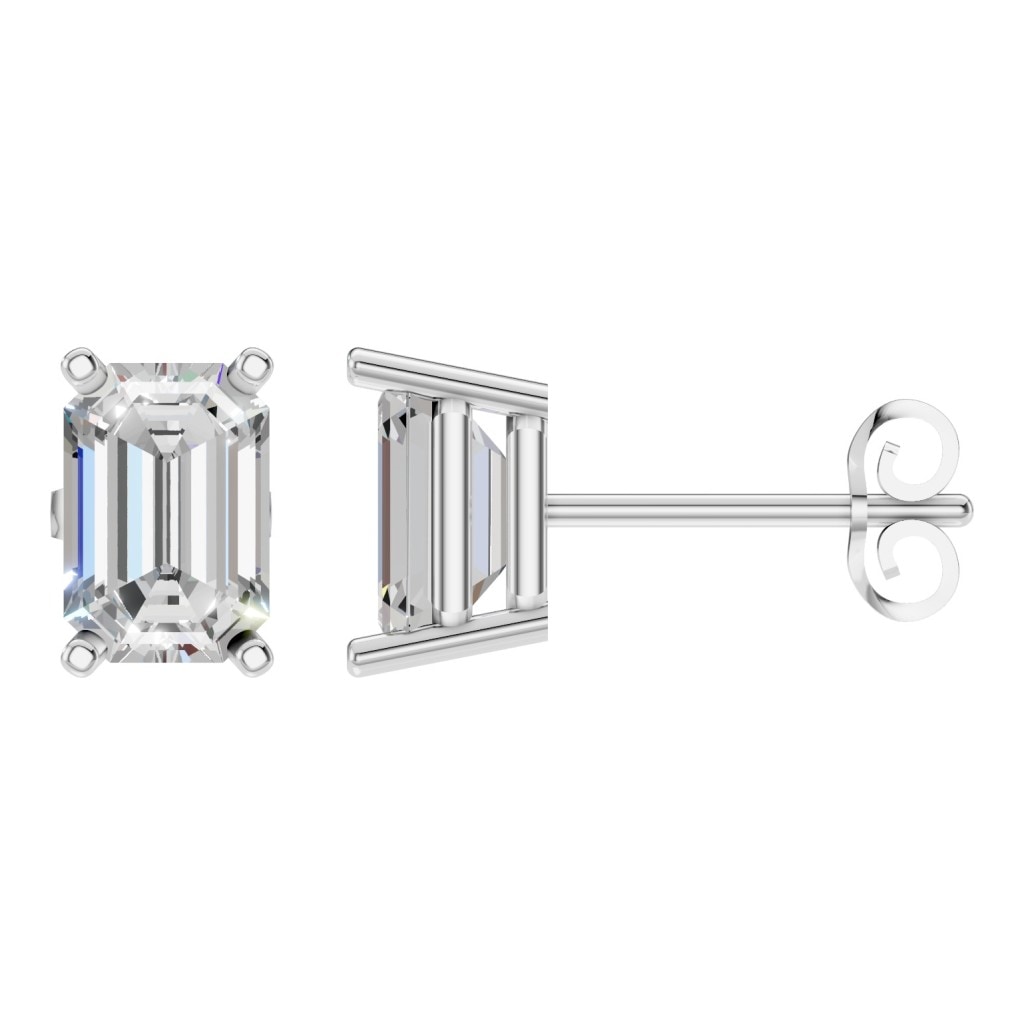 EA-7845 White Gold Earrings SET - Main View