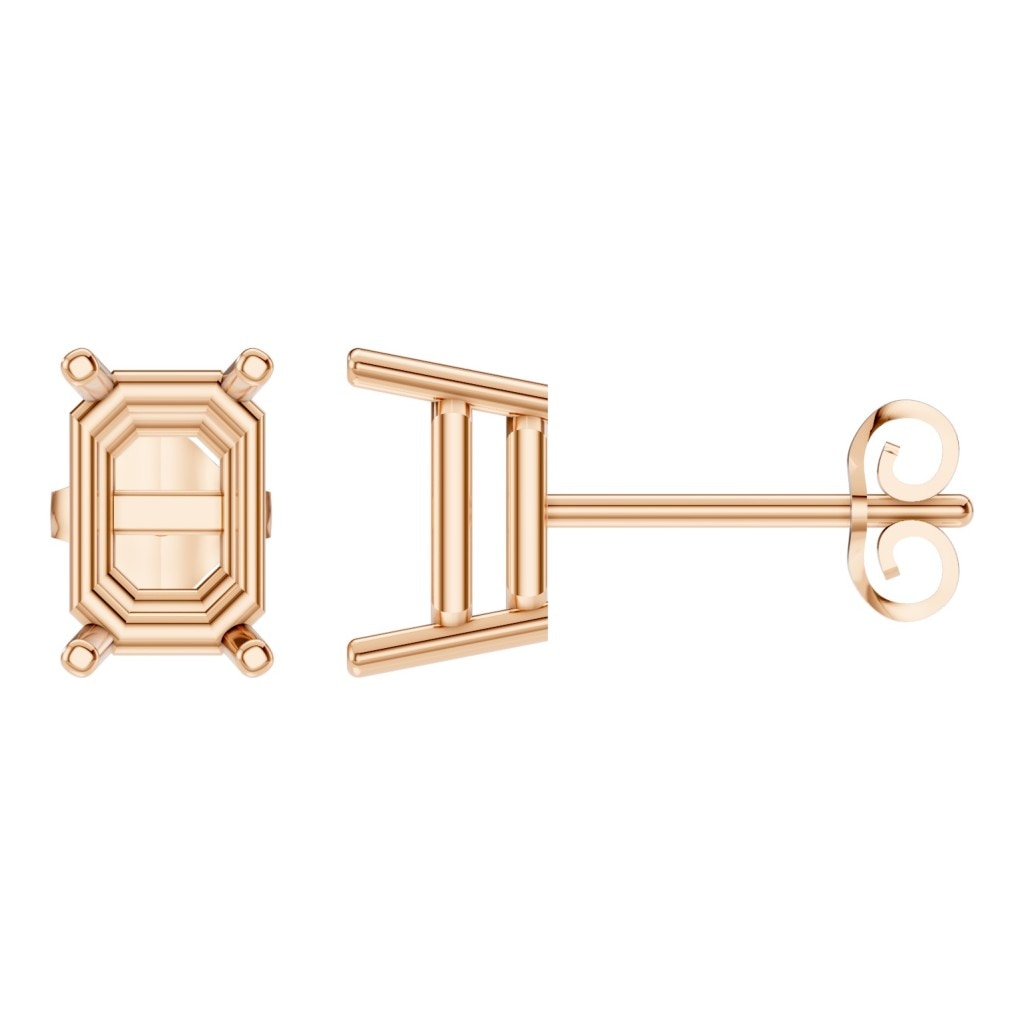 EA-7845 Rose Gold Earrings UNSET - Main View