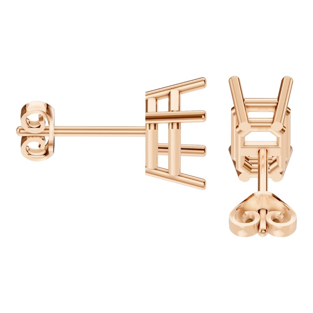 EA-7845 Rose Gold Earrings UNSET - Side View