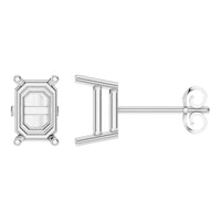 EA-7845 White Gold Earrings UNSET - Main View