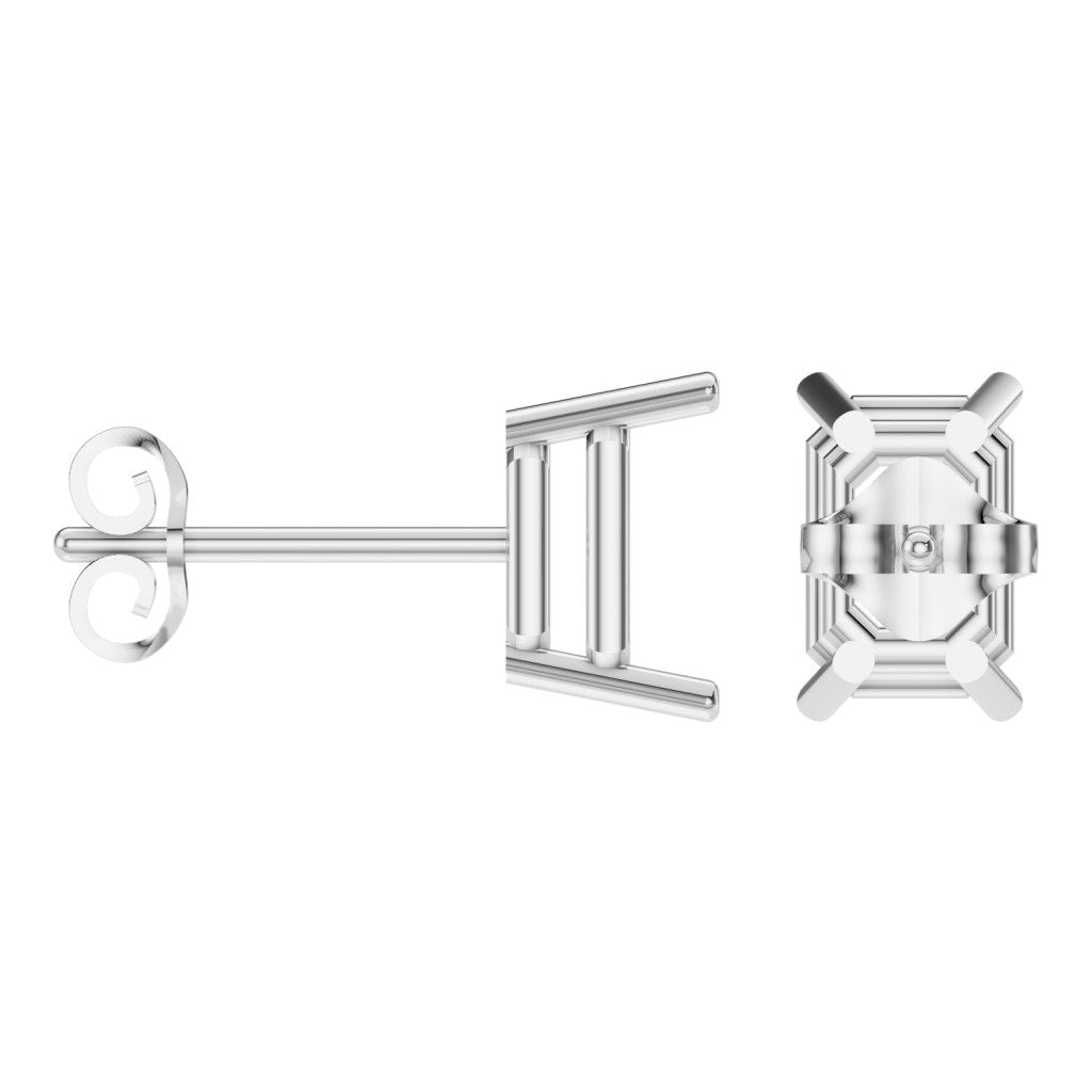 EA-7845 White Gold Earrings UNSET - ANGLE