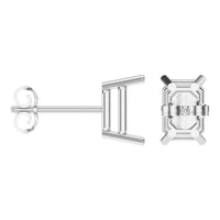EA-7845 White Gold Earrings UNSET - ANGLE