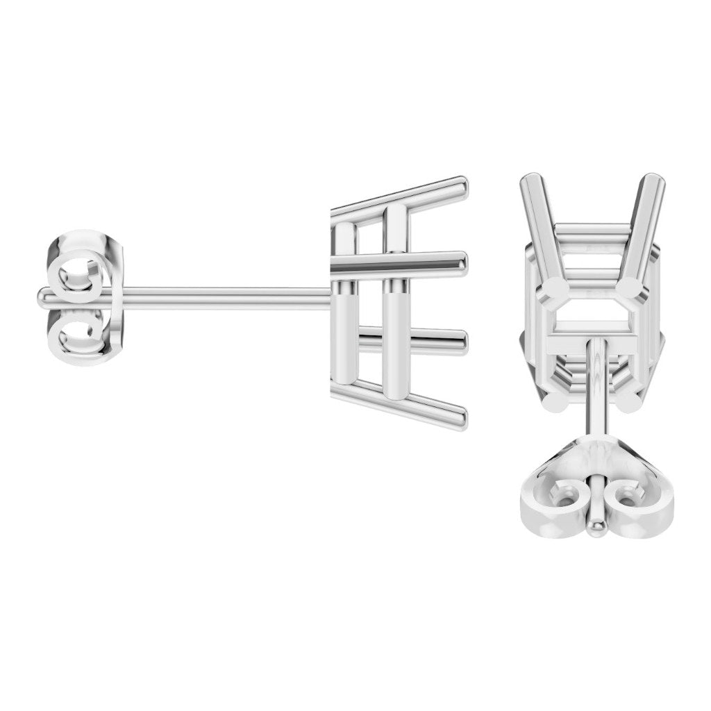 EA-7845 White Gold Earrings UNSET - Side View