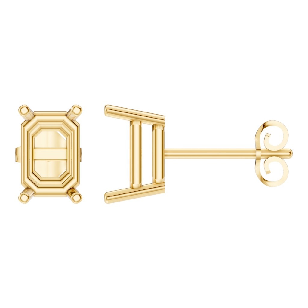 EA-7845 Yellow Gold Earrings UNSET - Main View