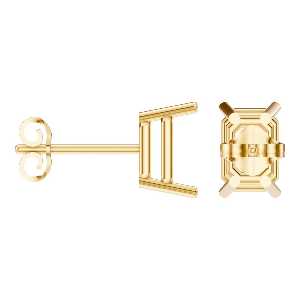 EA-7845 Yellow Gold Earrings UNSET - ANGLE
