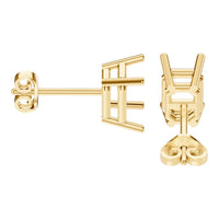 EA-7845 Yellow Gold Earrings UNSET - Side View