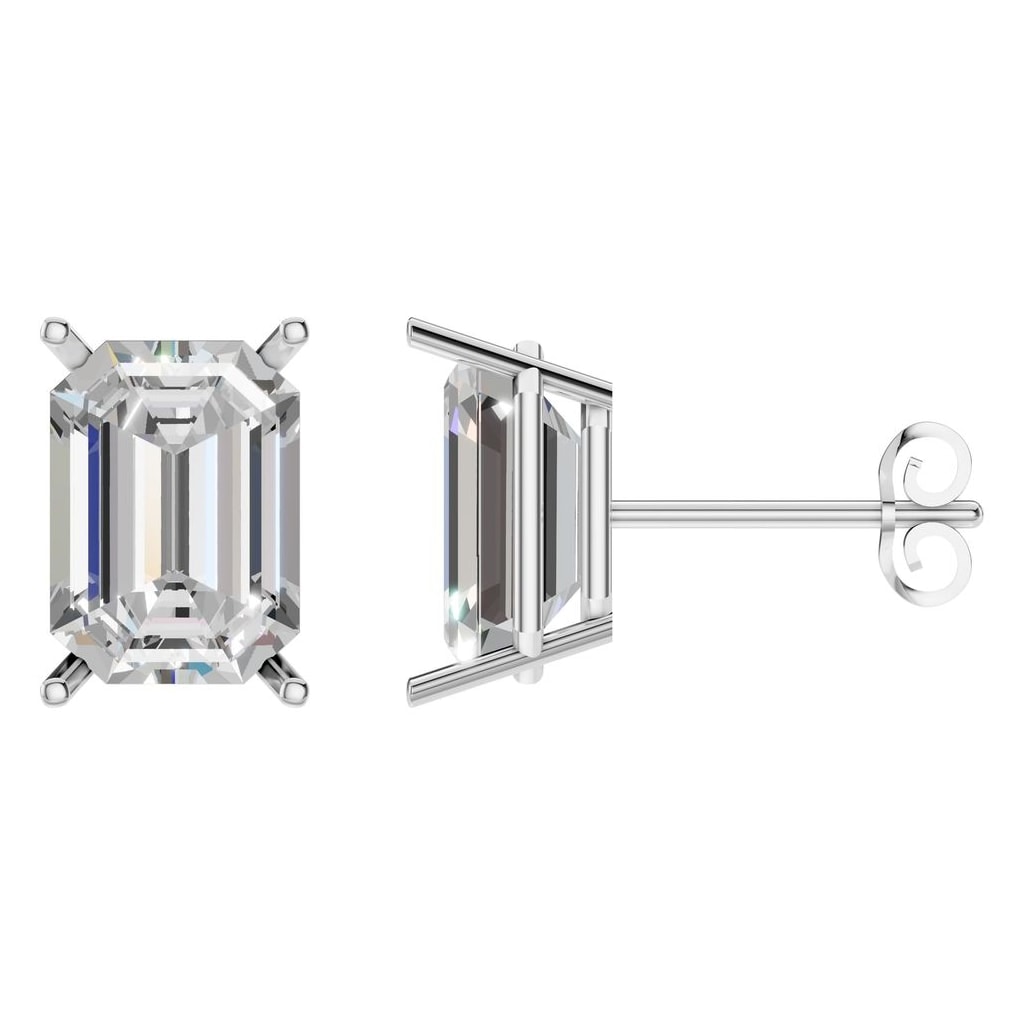 EA-7845 White Gold Earrings SET - Main View