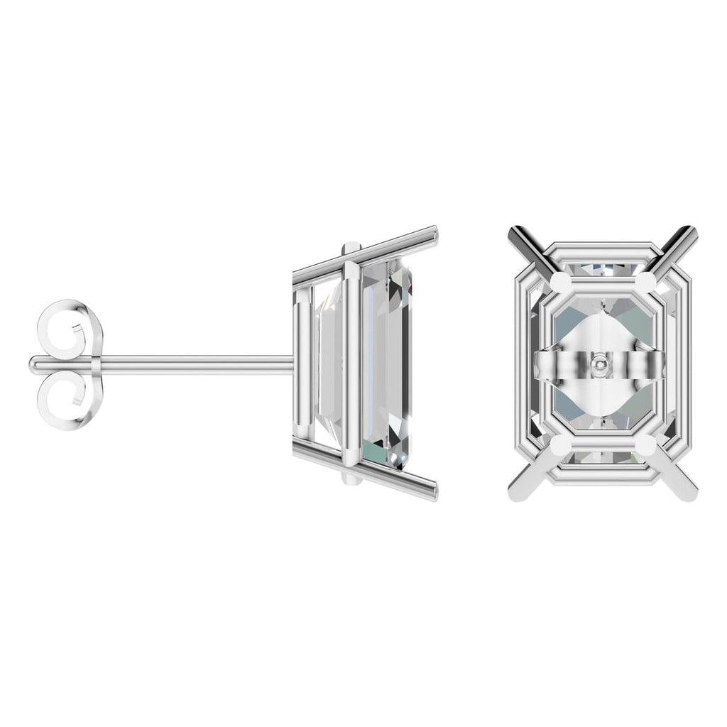 EA-7845 White Gold Earrings SET - ANGLE