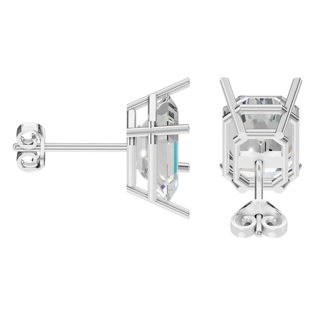 EA-7845 White Gold Earrings SET - Side View