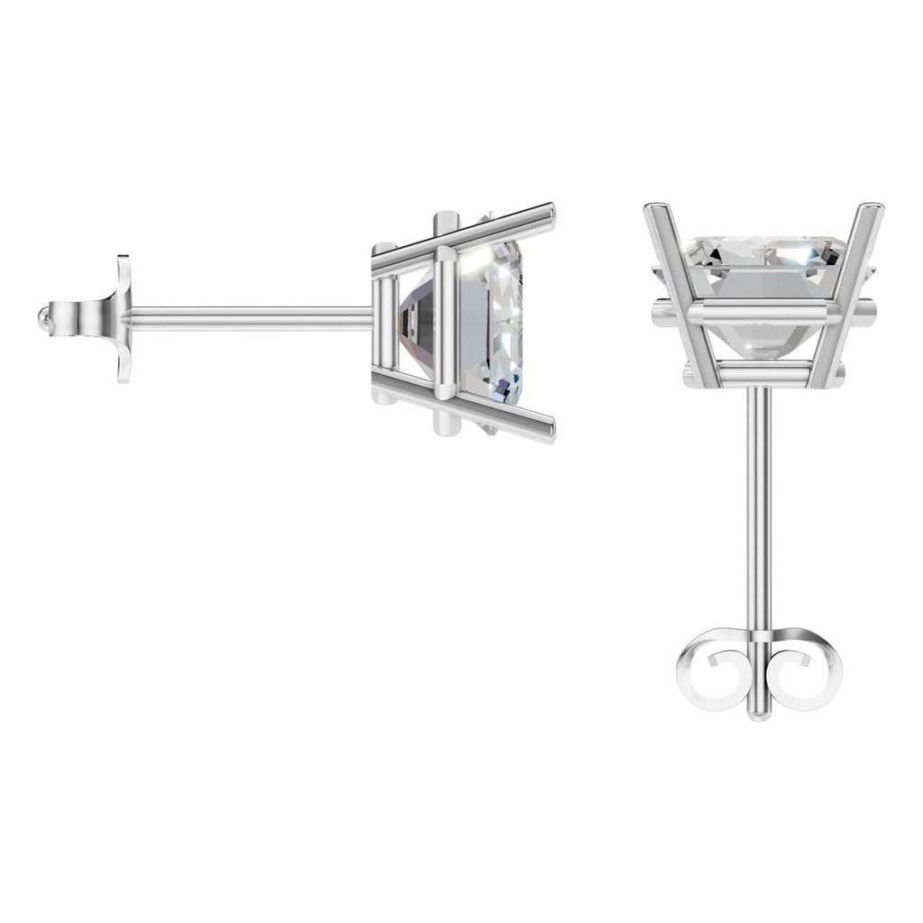 EA-7845 White Gold Earrings SET - BACK