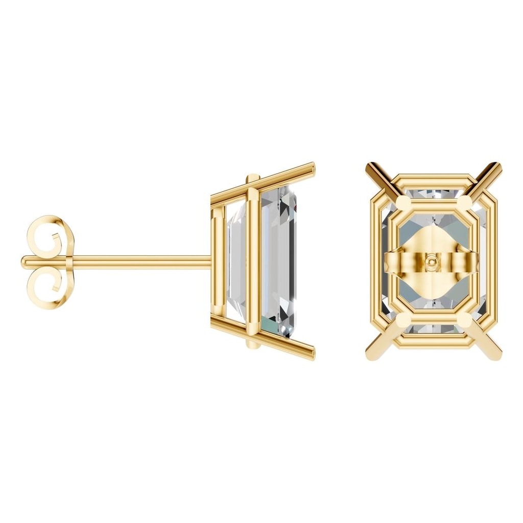 EA-7845 Yellow Gold Earrings SET - ANGLE