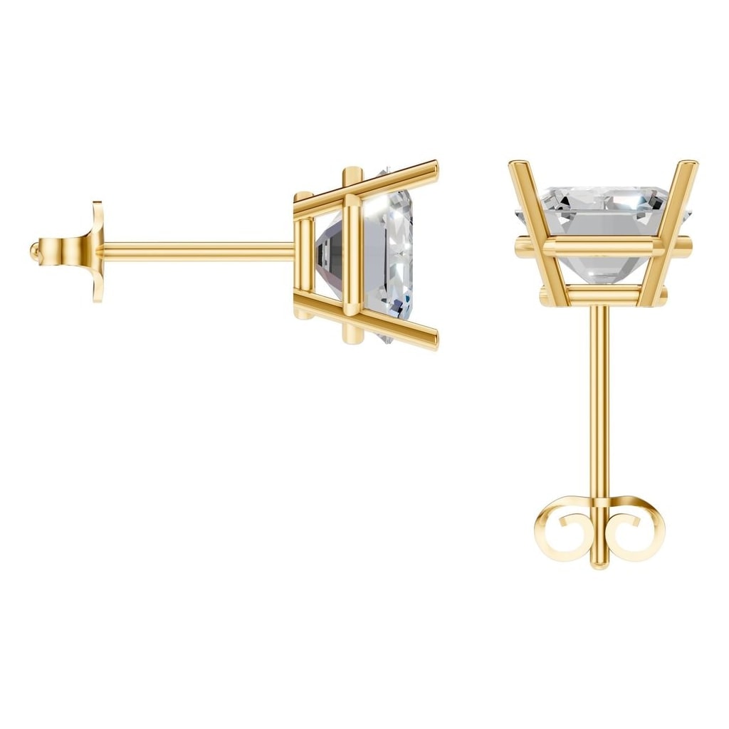 EA-7845 Yellow Gold Earrings SET - BACK