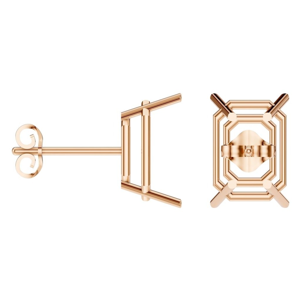 EA-7845 Rose Gold Earrings UNSET - ANGLE