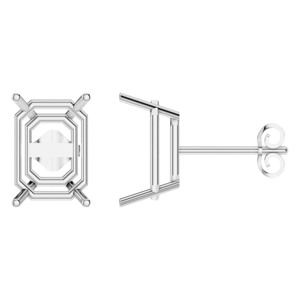 EA-7845 White Gold Earrings UNSET - Main View