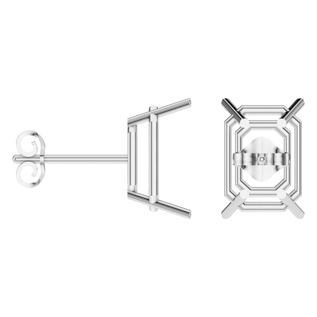 EA-7845 White Gold Earrings UNSET - ANGLE
