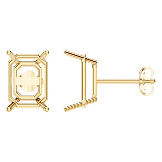 EA-7845 Yellow Gold Earrings UNSET - Main View