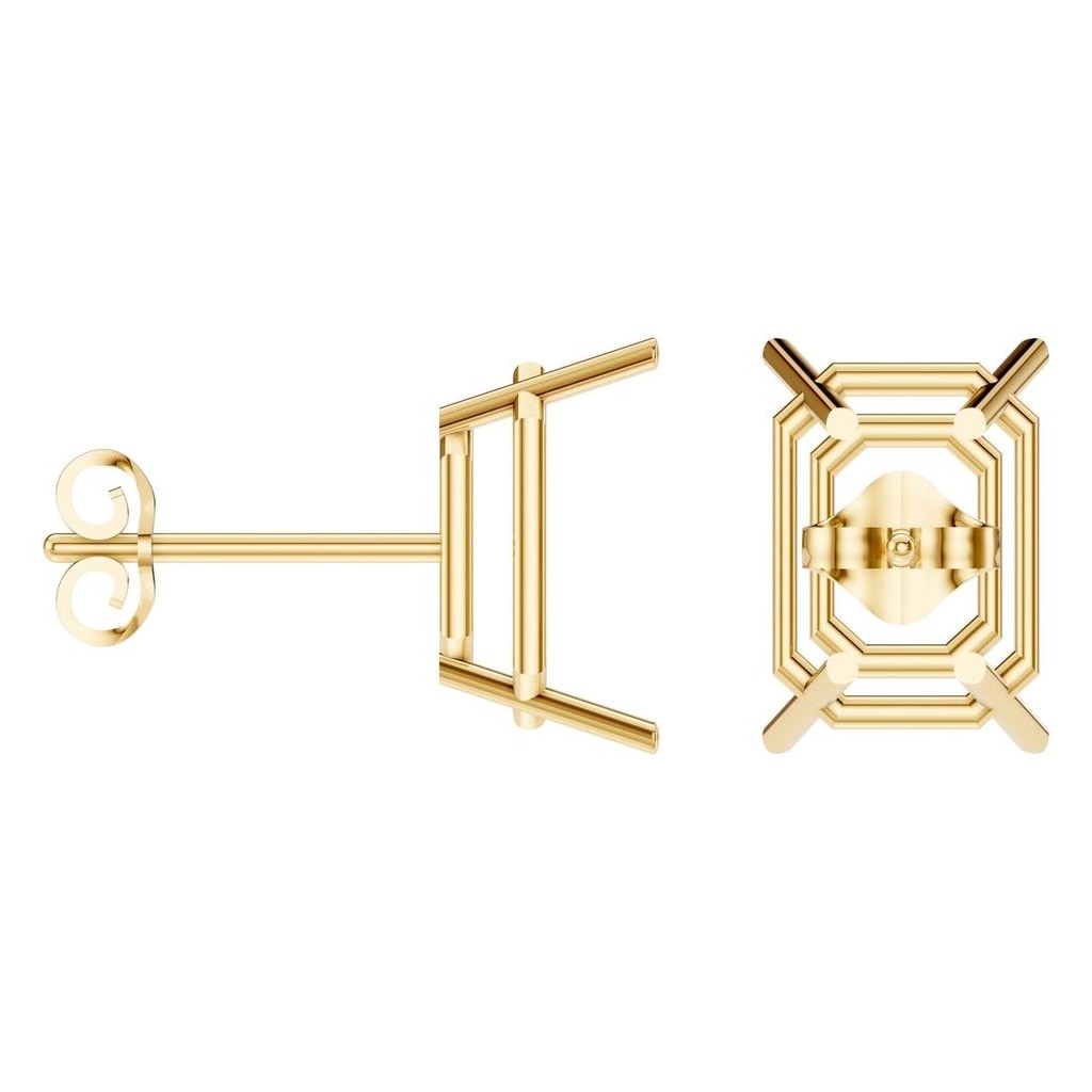 EA-7845 Yellow Gold Earrings UNSET - ANGLE