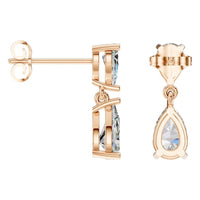 EA-8046 Rose Gold Earrings SET - ANGLE