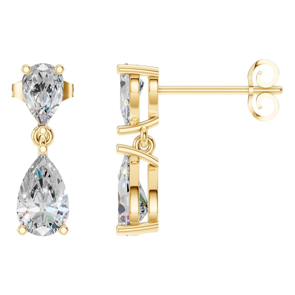 EA-8046 Yellow Gold Earrings SET - Main View