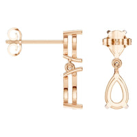 EA-8046 Rose Gold Earrings UNSET - ANGLE