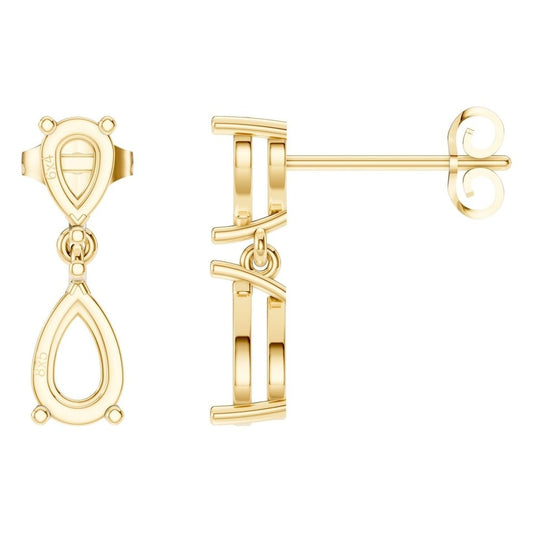 EA-8046 Yellow Gold Earrings UNSET - Main View