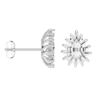 EA-8106 White Gold Earrings SET - ANGLE