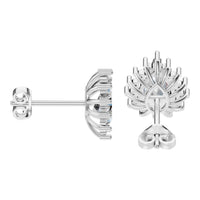 EA-8106 White Gold Earrings SET - Side View