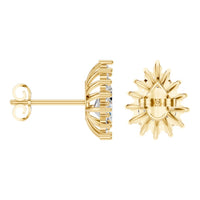 EA-8106 Yellow Gold Earrings SET - ANGLE