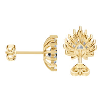 EA-8106 Yellow Gold Earrings SET - Side View
