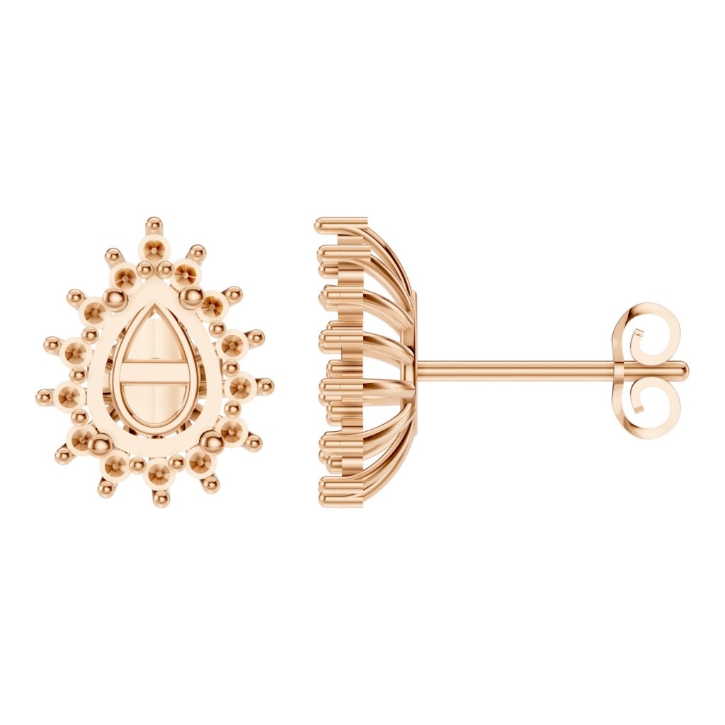 EA-8106 Rose Gold Earrings UNSET - Main View