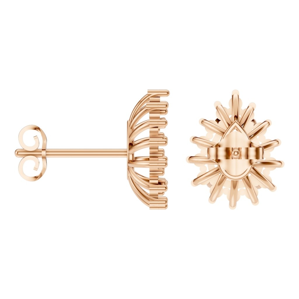 EA-8106 Rose Gold Earrings UNSET - ANGLE