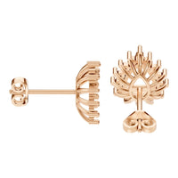 EA-8106 Rose Gold Earrings UNSET - Side View