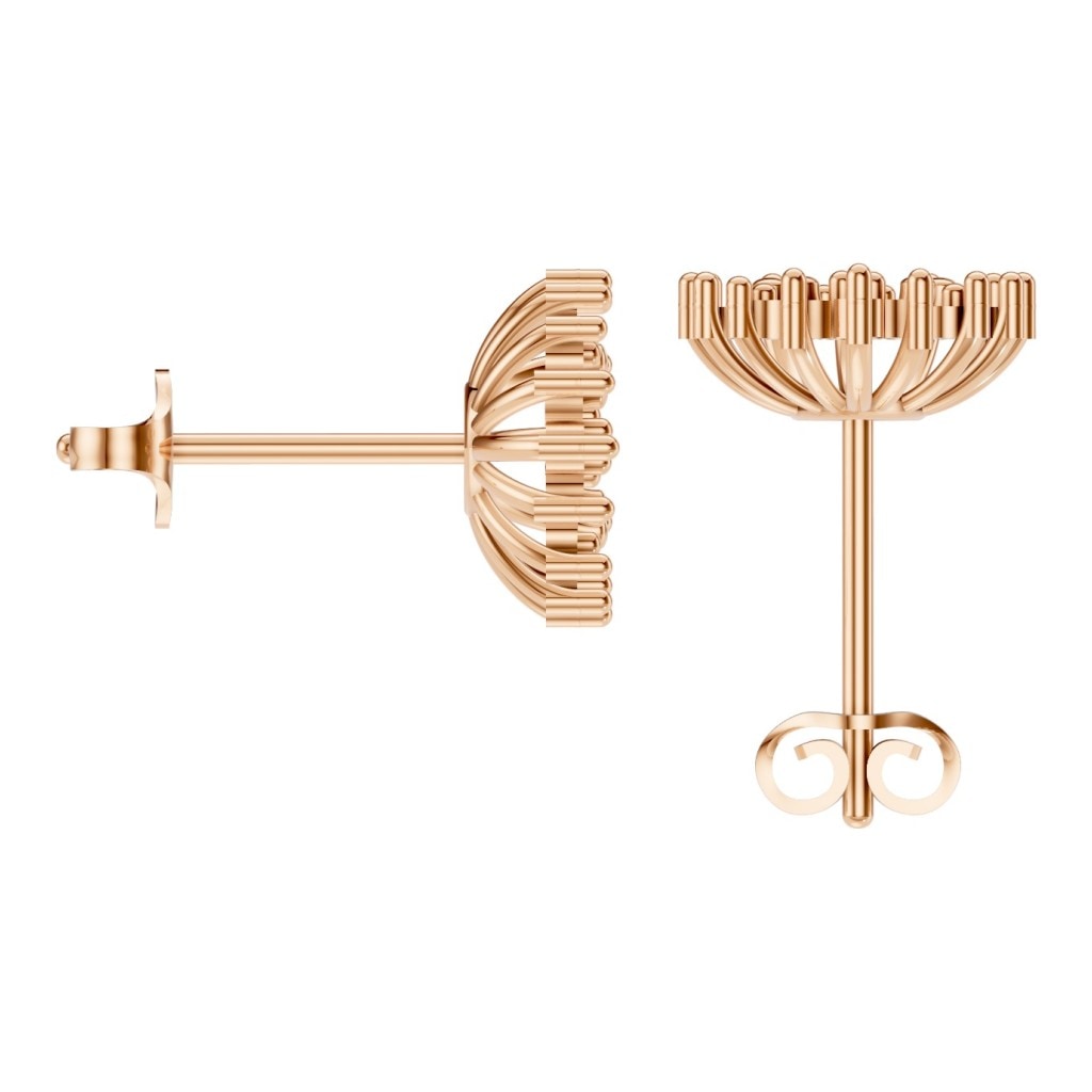 EA-8106 Rose Gold Earrings UNSET - BACK